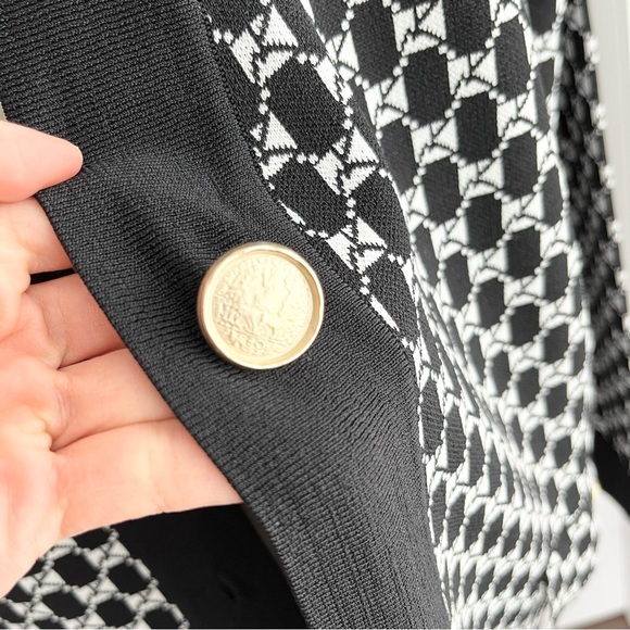Marina Rinaldi V-Neck Mabel Cardigan black and white print size M - Picture 7 of 14